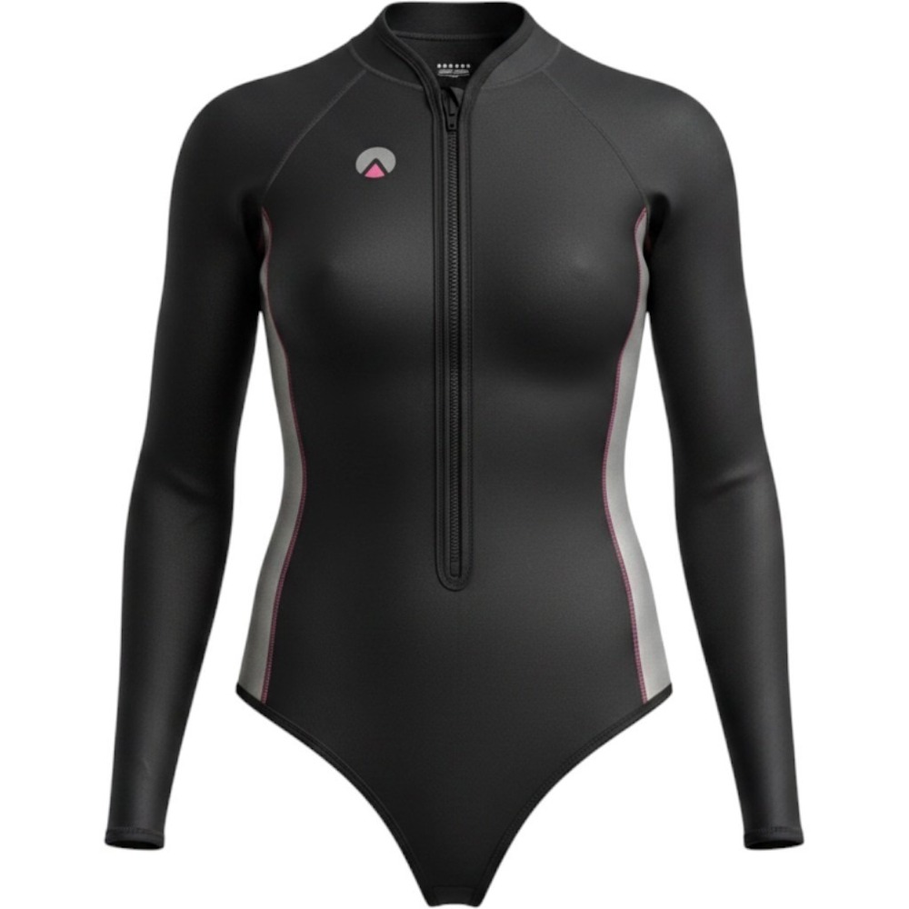 Sharkskin Chillproof Womens US16 Long Sleeve Step-In Scuba NWT Black Pink